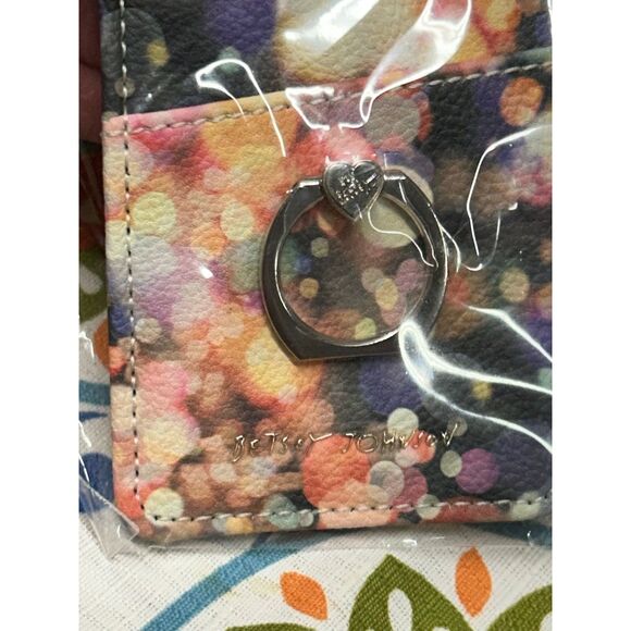 Betsey Johnson Phone Ring Stand - Stick on Card Holder Wallet -Bubble Design NWT - Picture 8 of 8